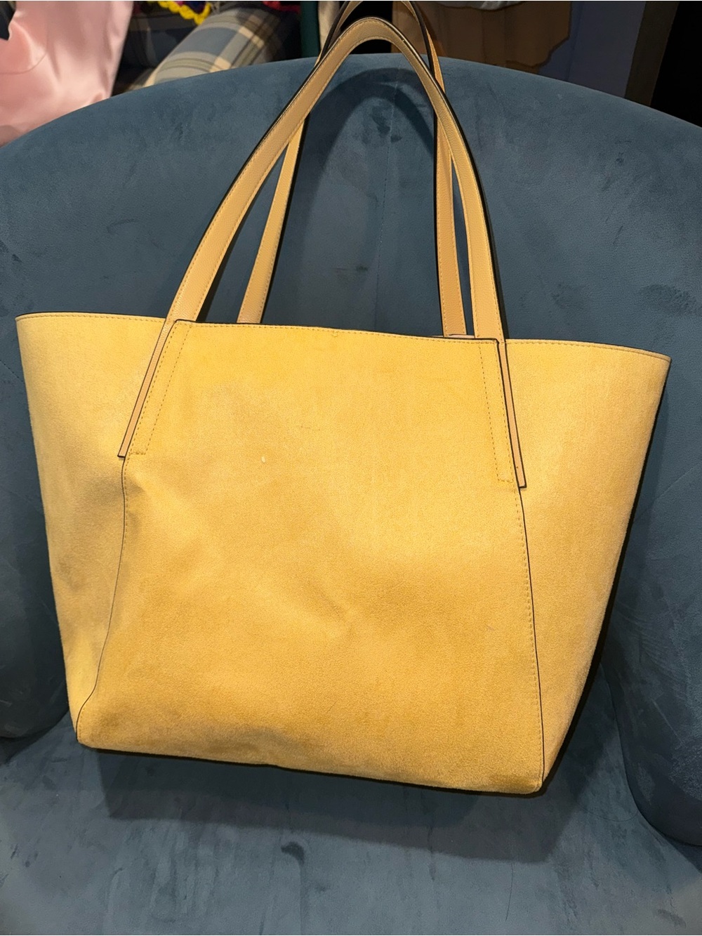 H&M Yellow Suede Tote Bag